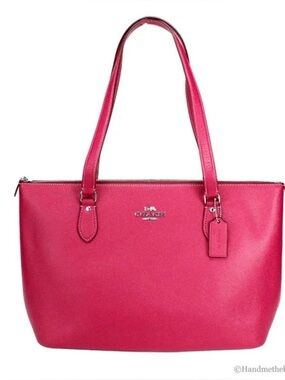 Coach (CH285) Gallery Bright Violet Crossgrain Leather Tote Shoulder Bag